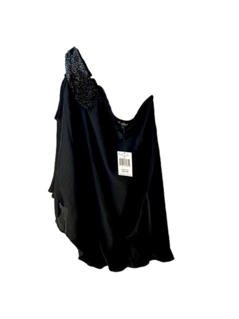 Guess Beaded One Shoulder Blouse Small NWT